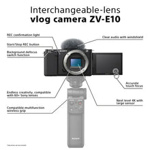 Cargar imagen en el visor de la galería, Cámara para vloggers Sony ZV-E10 + 16-50mm (ZVE10LBDI.EU)